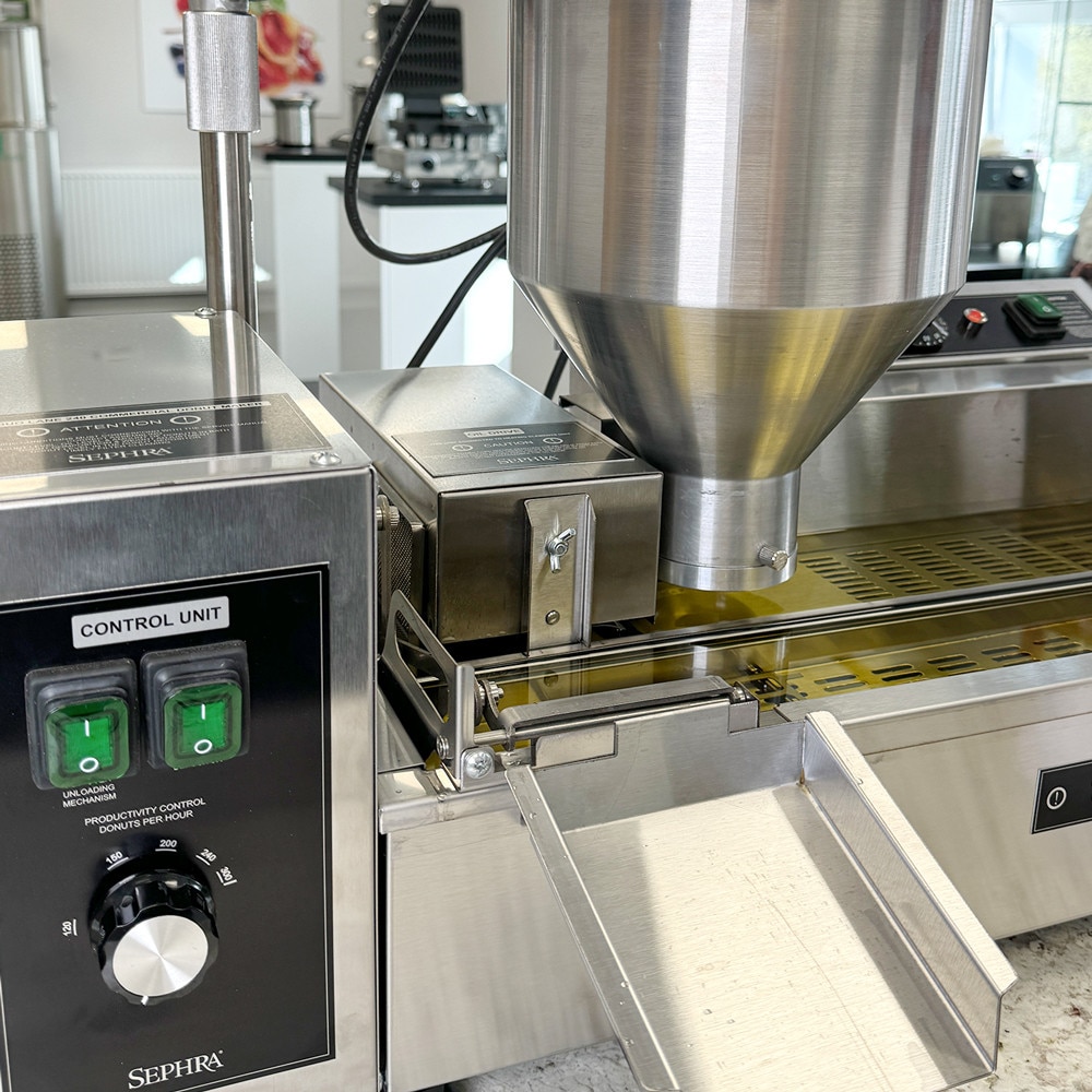 Sephra Duo Lane 240 Commercial Donut Machine with Free Case of Donut Mix